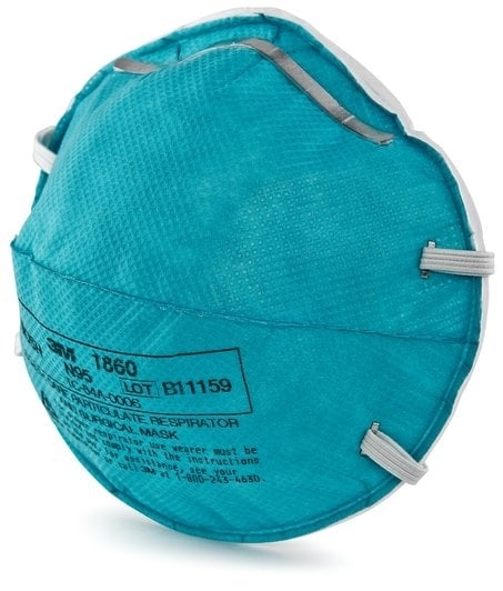 3M™ 1860 Health Care Particulate Respirator and Surgical Mask N95