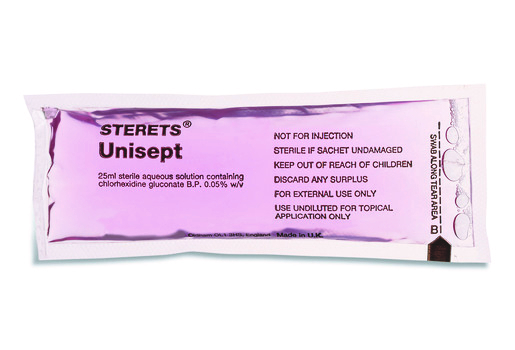 Unisept, 0.05% Chlorhexidine 25ml x 25's
